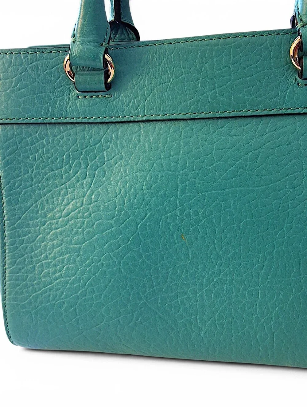 Kate Spade New York Turquoise Pebbled Leather Satchel Crossbody 💙